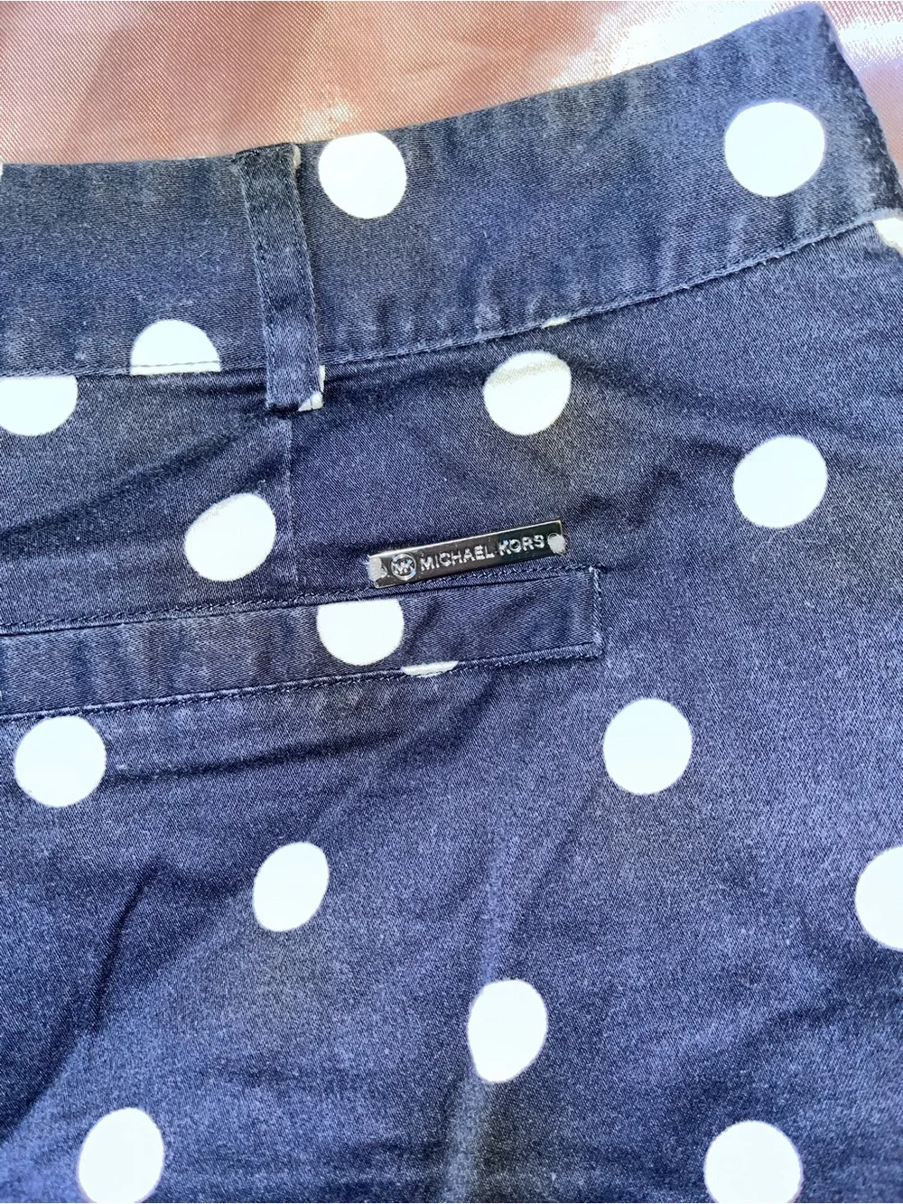 Michael Kors Navy Blue Polka Dot Women's Shorts